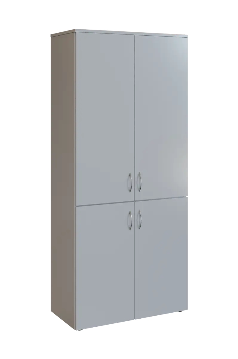 N 5 - 84D kancelářská skříň, 4-dveřová, 1800x800x400, šedá